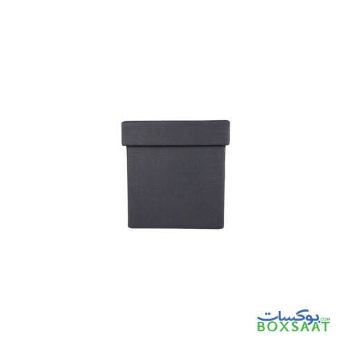 Special Paper Empty Gift Boxes - Small Size - 8.5Lx8.5Wx9.5H cm - Minimum Qty 25 - 7AED Box 8 Top-Bottom-Gift-Box-Royal-Black-Color-Front-View-Small-Size