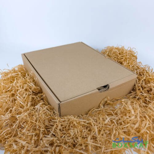 Corrugated Boxes - Plain Lid - Self Lock Foldable Box - 27.5Lx22Wx7H 4 Corrugated Box with Plain Lid - Vertical Model - Size 22Wx27.5Lx7H