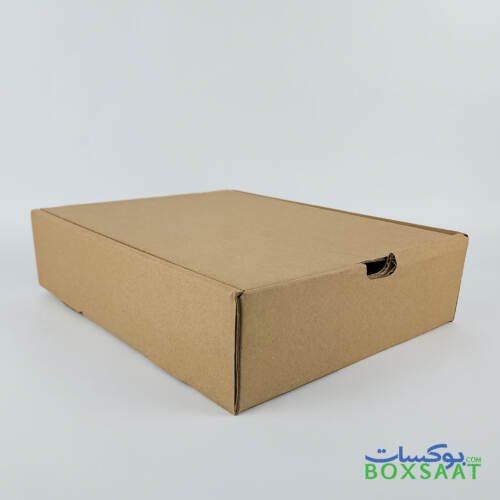 Corrugated Boxes - Plain Lid - Self Lock Foldable Box - 27.5Lx22Wx7H 8 Corrugated Box with Plain Lid - Vertical Model - Size 22Wx27.5Lx7H