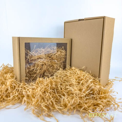 Corrugated Box - Top PVC Lid - Self Lock Foldable Box - 20Lx24Wx10H 6 Corrugated Box with Plain Lid and PVC Lid Model - Different Sizes Corrugated Boxes Wholesale