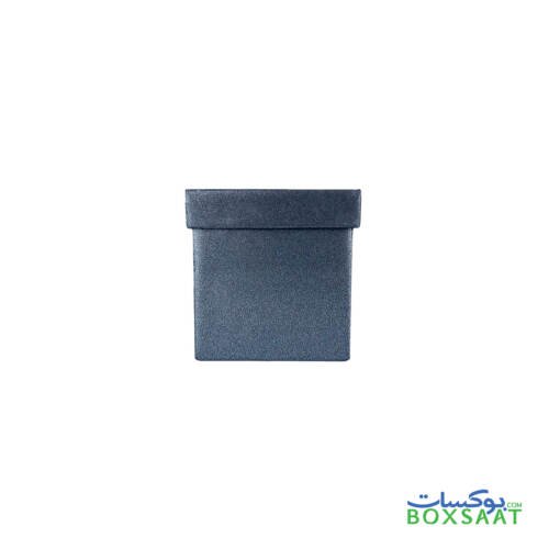 Special Paper Empty Gift Boxes - Small Size - 8.5Lx8.5Wx9.5H cm - Minimum Qty 25 - 7AED Box 5 Top-Bottom-Gift-Box-Blue-Color-Front-View-Small-Size
