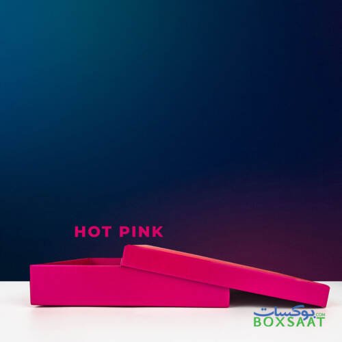 Special Paper Empty Gift Boxes - Medium Size - 20Lx18Wx4H cm - Minimum Qty 25 - 10AED Box 11 Top-Bottom-Empty-Chocolate-Gift-Box-Horizontal-Square-Model-Hot-Pink-Medium-Size
