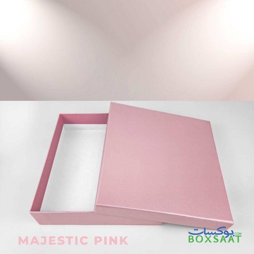 Top-Bottom-Empty-Chocolate-Gift-Box-Horizontal-Square-Model-Majestic-Pink-Medium-Size-Open