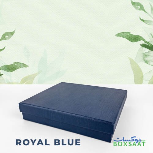 Special Paper Empty Gift Boxes - Medium Size - 20Lx18Wx4H cm - Minimum Qty 25 - 10AED Box 7 Top-Bottom-Empty-Chocolate-Gift-Box-Horizontal-Square-Model-Royal-Blue-Medium-Size