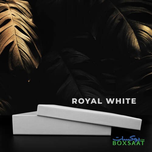 Special Paper Empty Gift Boxes - Medium Size - 20Lx18Wx4H cm - Minimum Qty 25 - 10AED Box 8 Top-Bottom-Empty-Chocolate-Gift-Box-Horizontal-Square-Model-Royal-White-Medium-Size