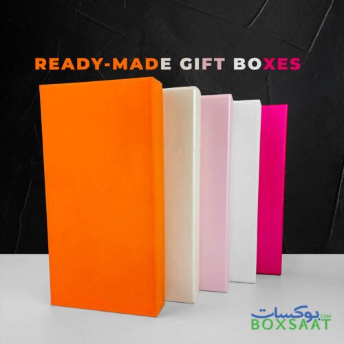 Special Paper Empty Gift Boxes - Medium Size - 10Lx20Wx3H cm - Minimum Qty 25 – 8AED Box 13 Ready-made-chocolate-gift-boxes-five-colors-vertically-positioned