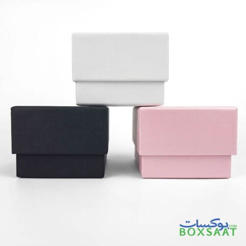 Special Paper Empty Gift Box - Small Size - 7.5Lx7.5Wx6H cm - Minimum Qty 25 – 4AED Box 12 Top-Bottom-Gift-Boxes-Half-Top-Model-Three-Front-View