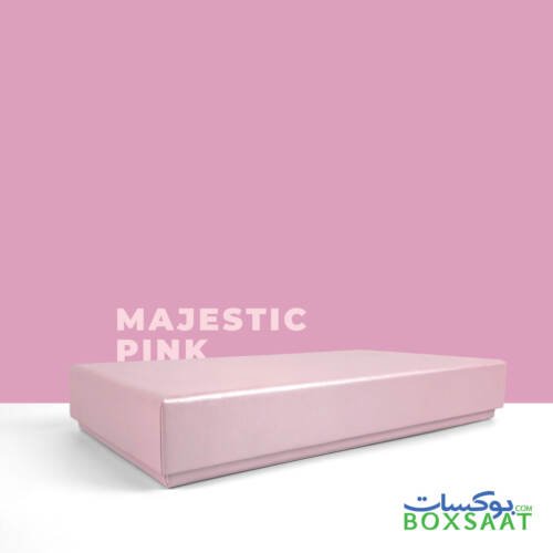 Special Paper Empty Gift Boxes - Medium Size - 10Lx20Wx3H cm - Minimum Qty 25 – 8AED Box 4 Ready-made-chocolate-gift-box-perspective-view-lid-close-pink-color