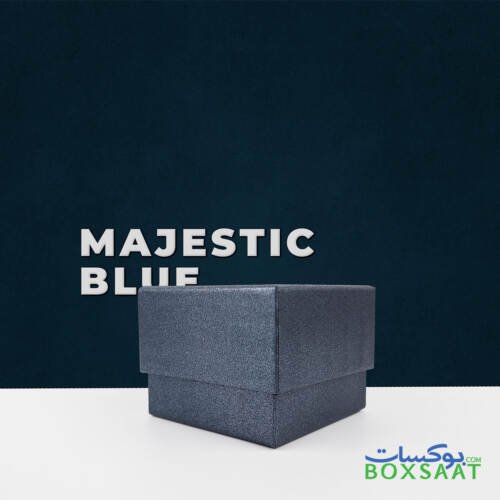 Special Paper Empty Gift Box - Small Size - 7.5Lx7.5Wx6H cm - Minimum Qty 25 – 4AED Box 8 Top-Bottom-Gift-Box-Shiny-Blue-Color-Half-Top-Model