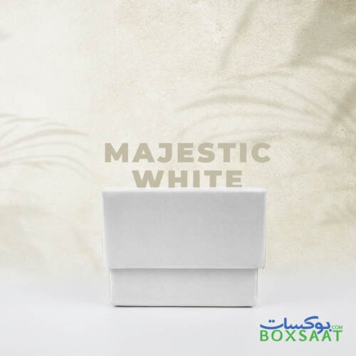 Special Paper Empty Gift Box - Small Size - 7.5Lx7.5Wx6H cm - Minimum Qty 25 – 4AED Box 7 Top-Bottom-Gift-Box-Off-White-Color-Half-Top-Model