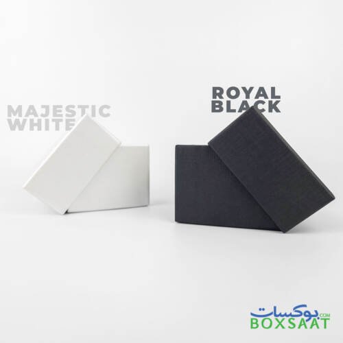 Special Paper Empty Gift Box - Small Size - 7.5Lx7.5Wx6H cm - Minimum Qty 25 – 4AED Box 4 Top Bottom Black and White Color Gift Box