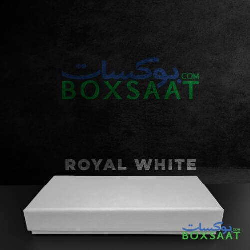 Special Paper Empty Gift Boxes - Medium Size - 10Lx20Wx3H cm - Minimum Qty 25 – 8AED Box 11 Ready-made-chocolate-gift-box-prespective-view-lid-close-white-color