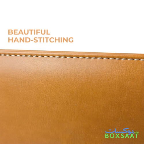 Brown Color PU Leather Box - Medium Size - 24.9Lx19.3Wx(2.3+2.3)H 7 Hand Made Luxury PU Leather Gift Box