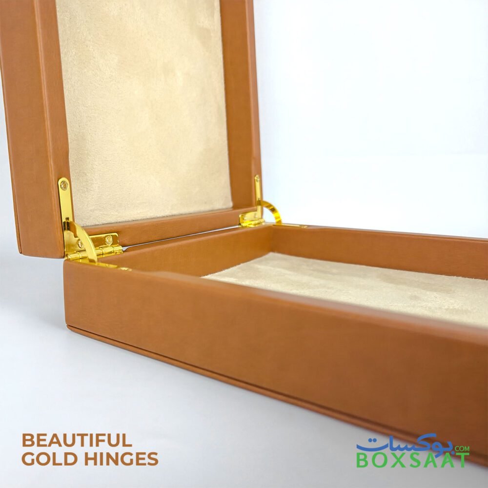 PU Leather Gift Box With Gold Hinges
