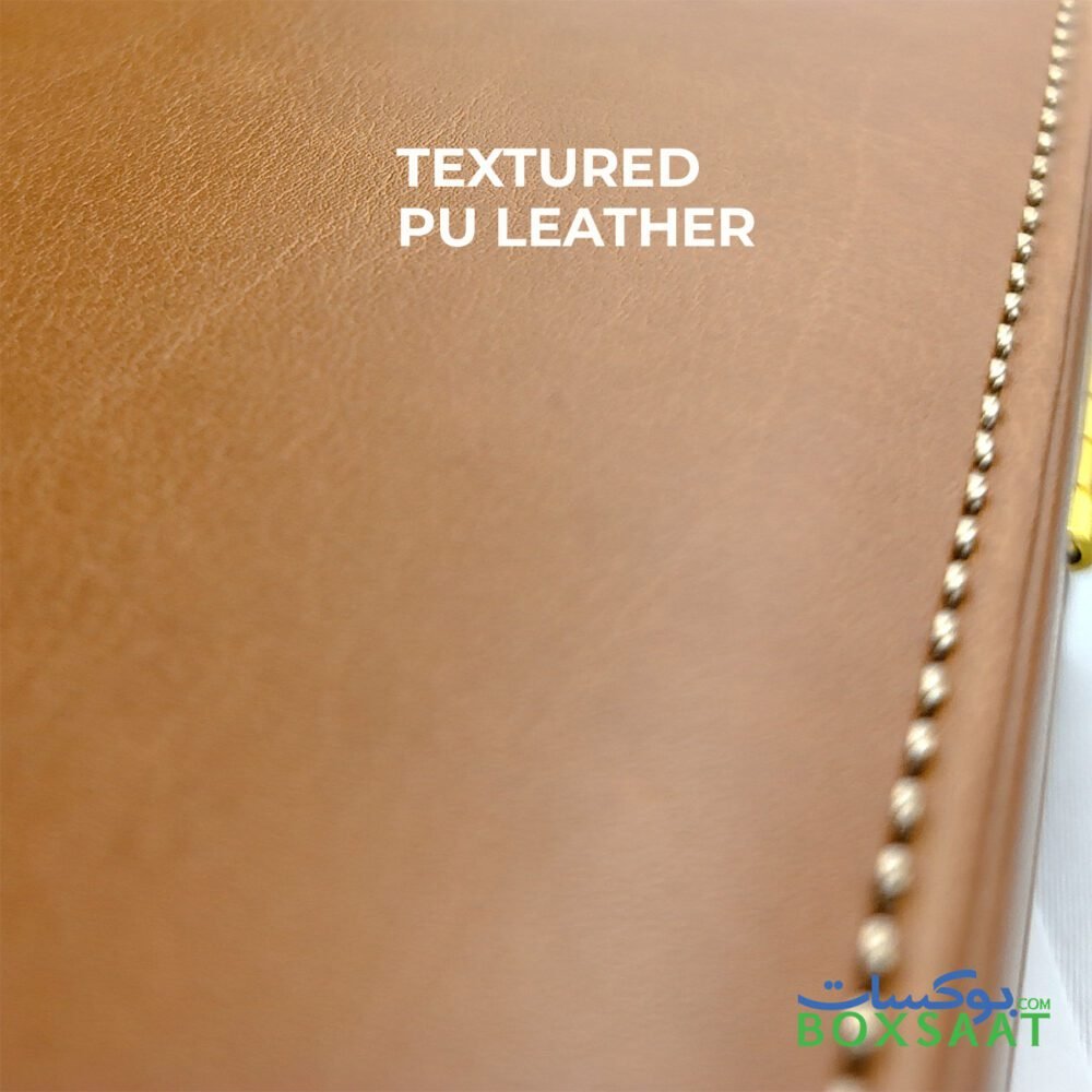 PU Textured Leather Brown Color Gift Box
