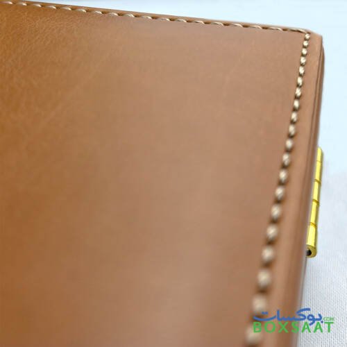 Brown Color PU Leather Box - Medium Size - 24.9Lx19.3Wx(2.3+2.3)H 6 Textured PU Leather Gift Box