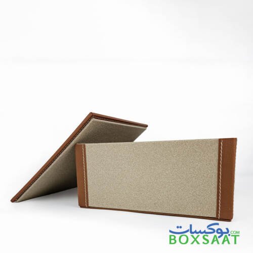 PU-Faux Leather Luxury Kraft Cloth Texture Beautiful Box With Top Lid 3 Two color contrasty PU leather gift box