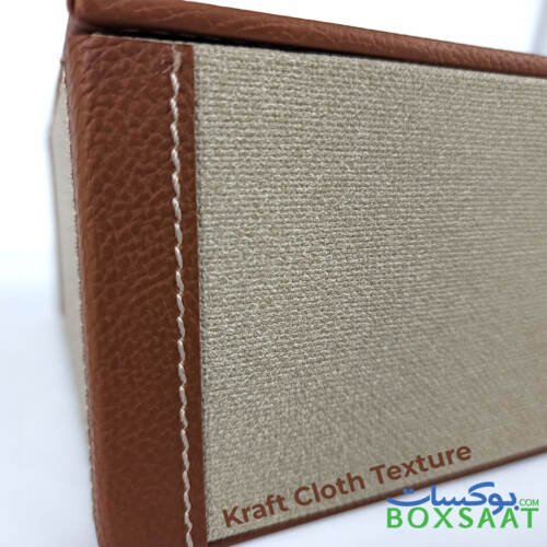 PU-Faux Leather Luxury Kraft Cloth Texture Beautiful Box With Top Lid 6 Kraft Cloth Beautiful Texture on PU Leather