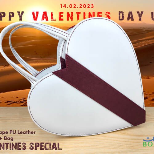 PU Leather Special Edition Heart Shaped Box And Bag - Medium Size 5 Happy Valentines 2023 Gift Boxes