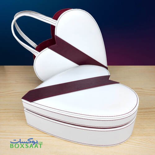 PU Leather Special Edition Heart Shaped Box And Bag - Medium Size 4 Beautiful Heart Shape Gift Boxes UAE