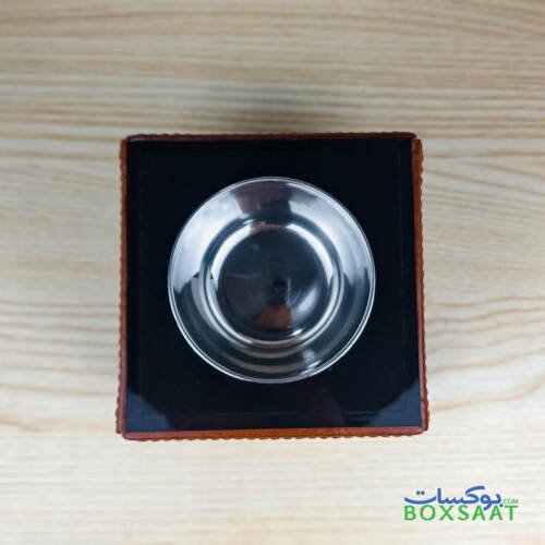 Luxury Bakhoor Burner - Oud Burner - Classic PU Leather 3 top view of classic texture pu leather bakhoor burner