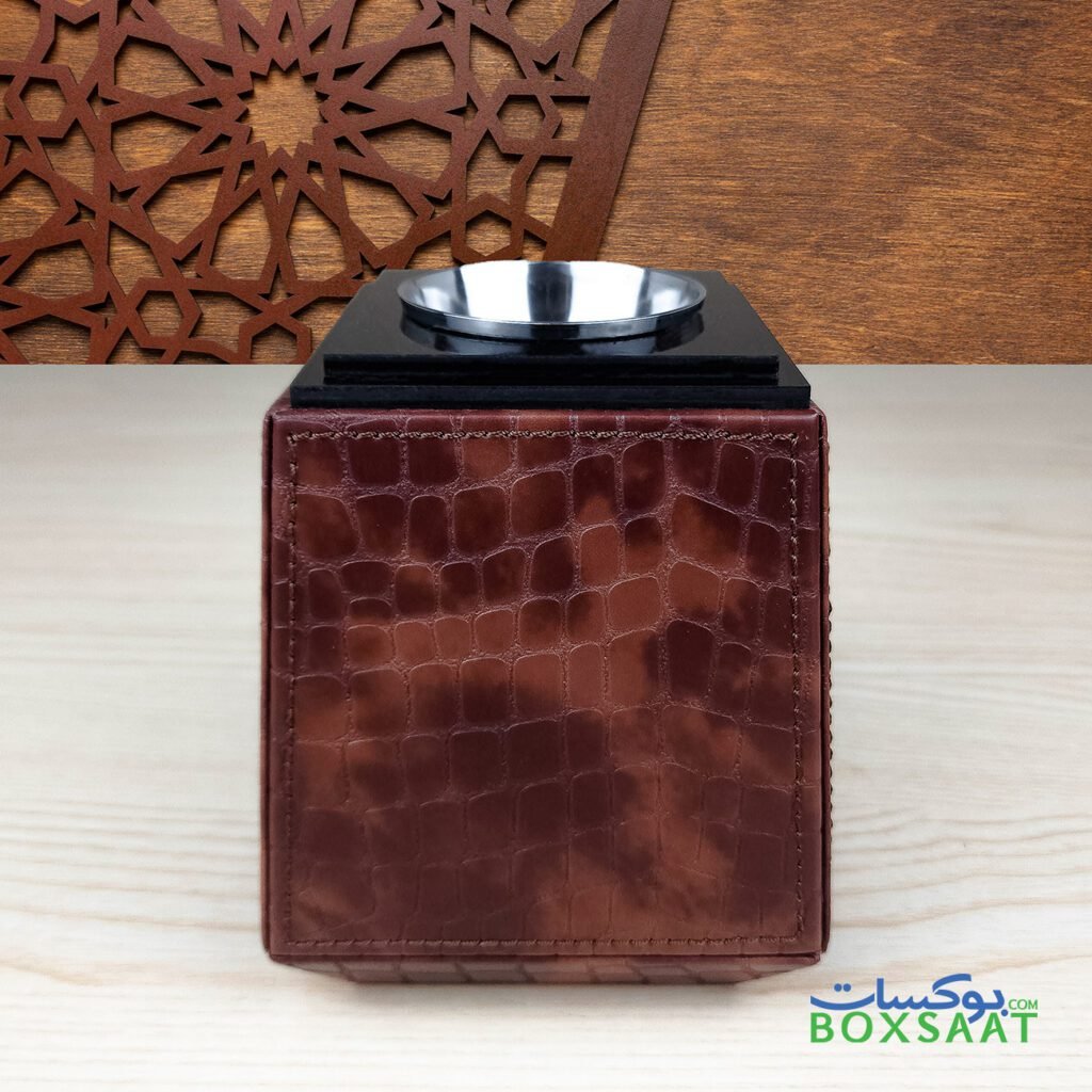 Full view of pu leather oud burner