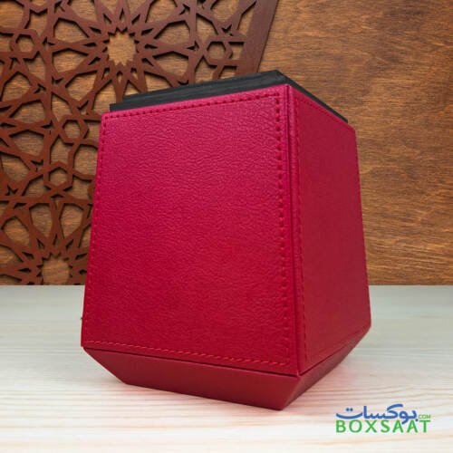Luxury Bakhoor Burner - Oud Burner - Red PU Leather 4 Arabic oud burner red color textured PU leather