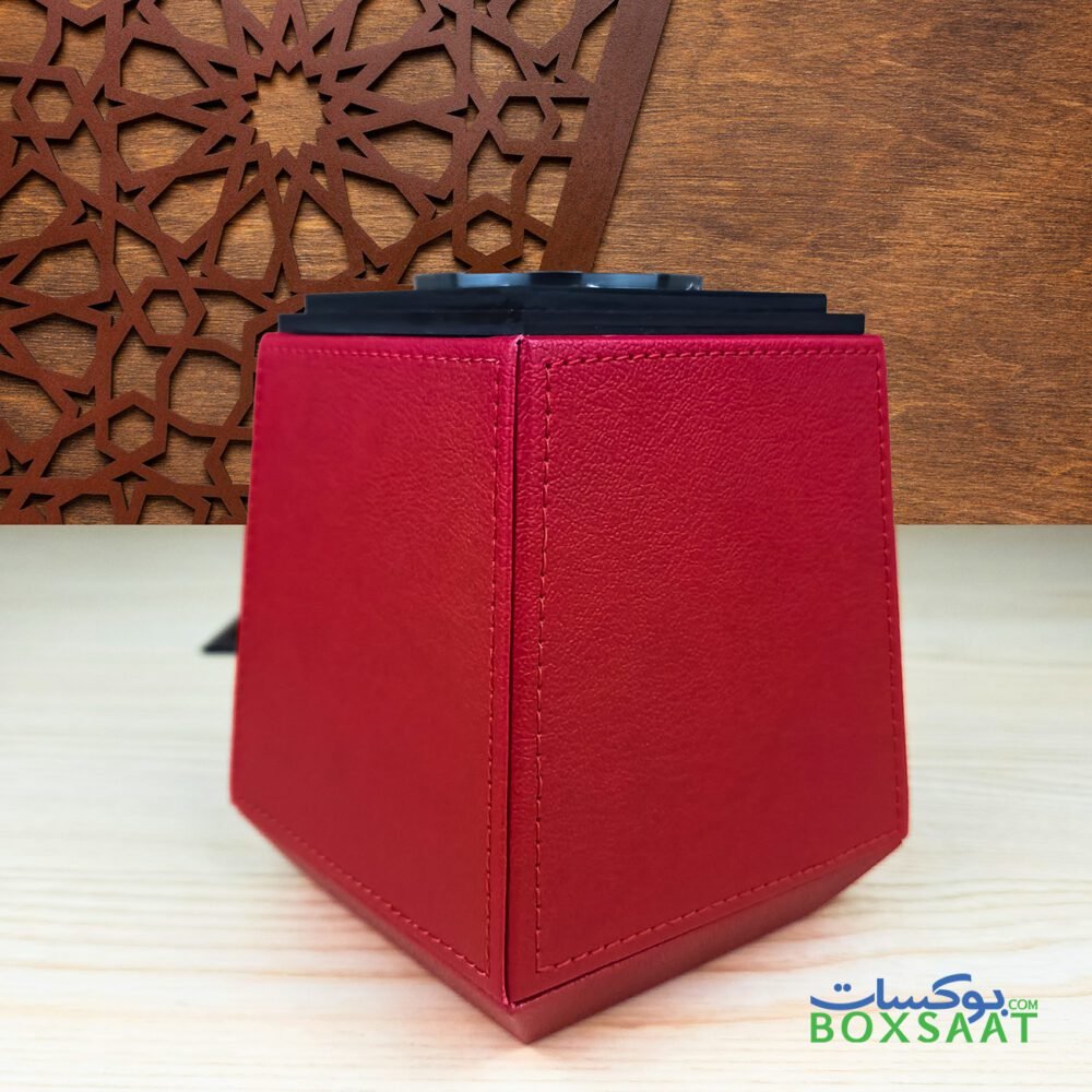Beautiful bright red color PU leather Arabic oud burner
