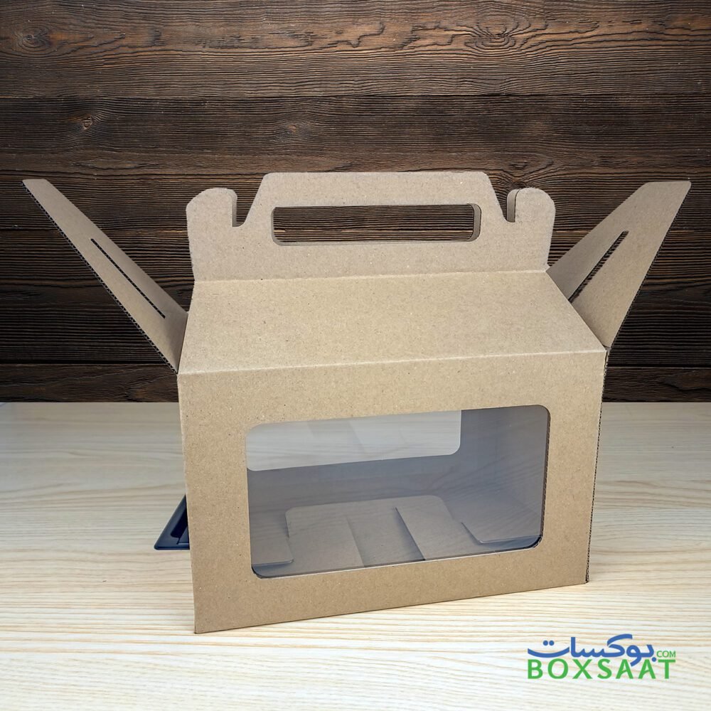 Big size corrugated PVC gift box with open flaps