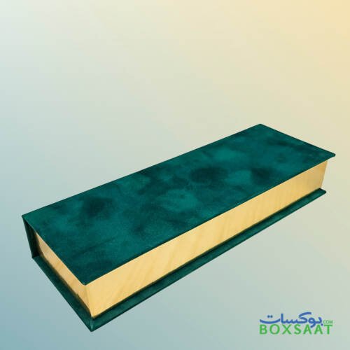 Green Velvet Chocolate Gift Box 12pcs - Minimum Qty 10 2 beautiful 12pcs chocolate gift box made with velvet perspective view from top