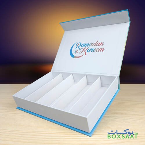 Ramadan Kareem Gift Box - Sweets and Dates Empty Box - Minimum Qty 25 - 15 AED Box 3 Ramadan Gift Boxes White Paper Dividers