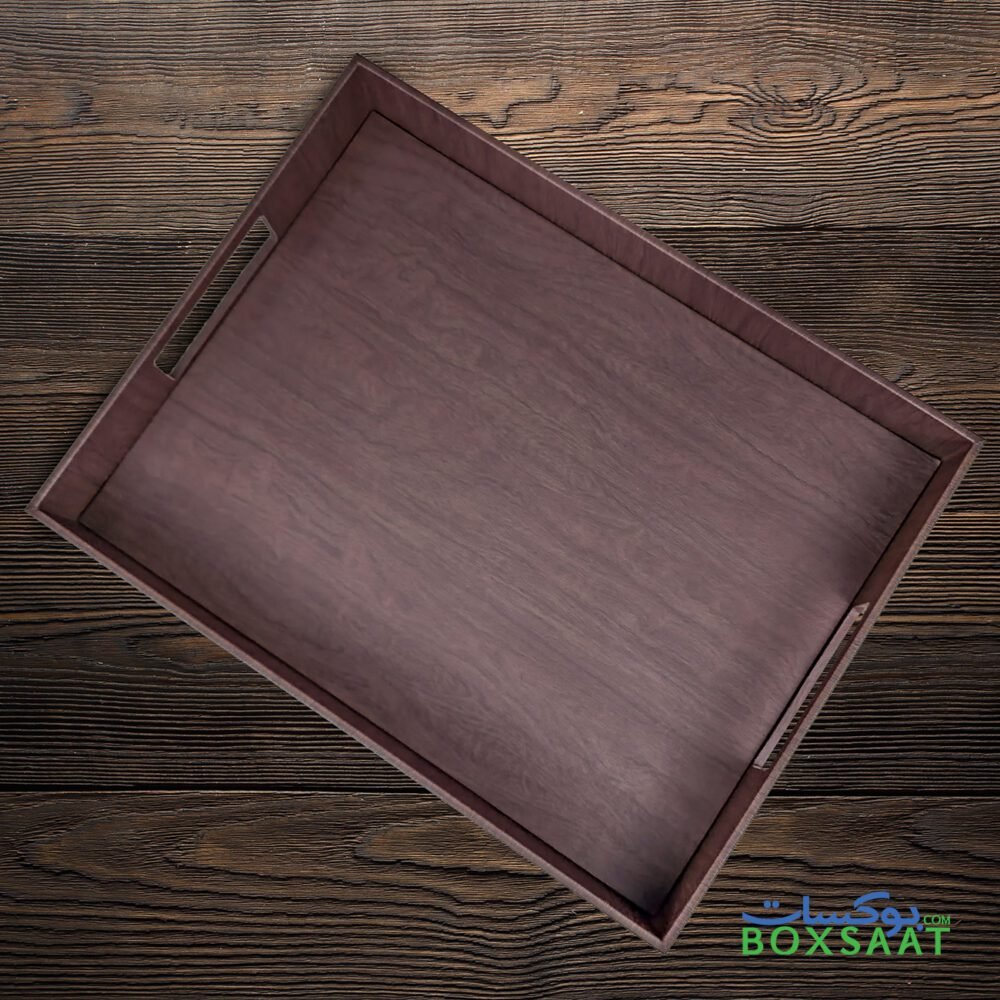 top view of wooden texture pu leather