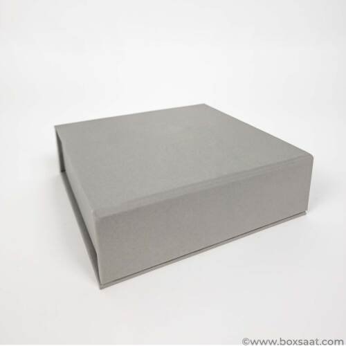 Chocolate Box - 9 Pcs - 5 Colors - Magnetic Flap Model - Minimum Qty 10 8 Chocolate Rigid Box - Magnetic Flap Model - Grey Color - 9pcs - Closed