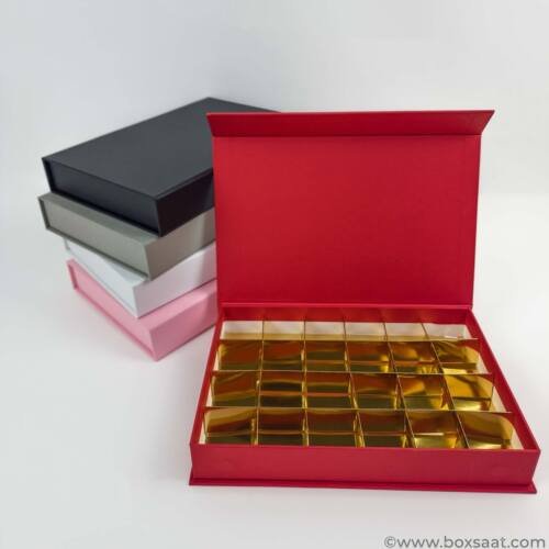 Chocolate gift Box - Magnetic Flap Model - 5 Colors- 24pcs-chocolate gift box Dubai