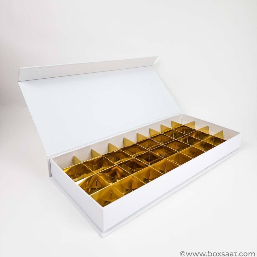 Chocolate Box - Magnetic Flap Model - White Color - 36 pcs