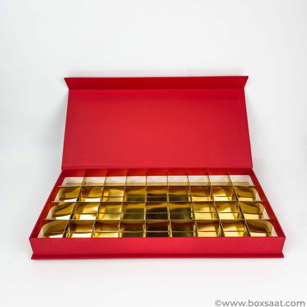 Chocolate Box - Magnetic Flap Model - Red Color - 36 pcs