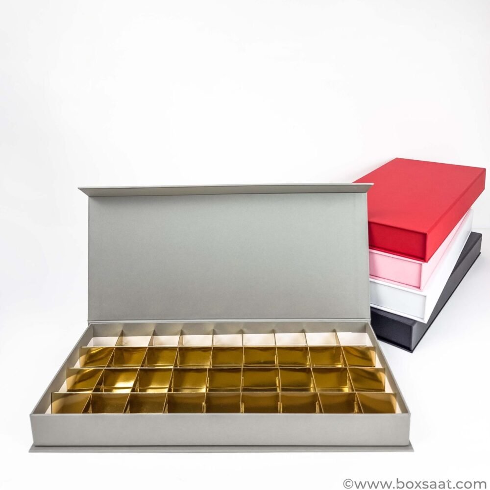 Empty Chocolate Box - Magnetic Flap Model - 5 Different Colors - 36pcs