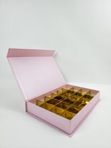 Chocolate Box, Magnetic Flap Model, Pink Color, 24 Pieces