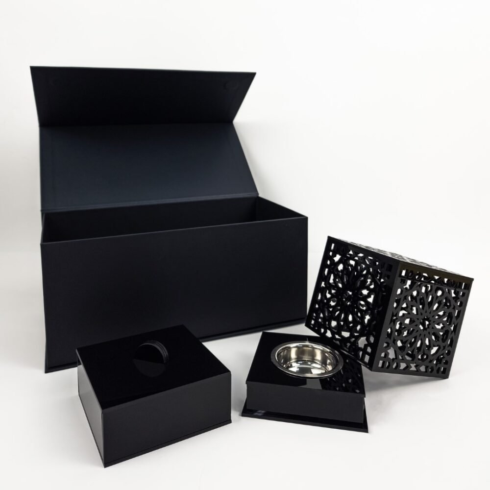 gift box oud bakhoor burner and holder made with acrylic