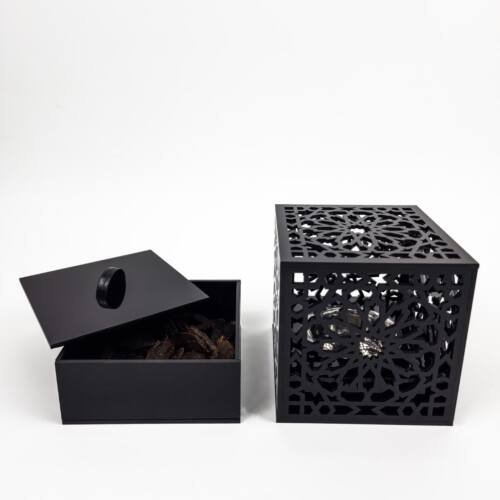 Black Acrylic Oud Bakhoor Burner + Holder - Including Box 4 bakhoor burner and holder made with acrylic