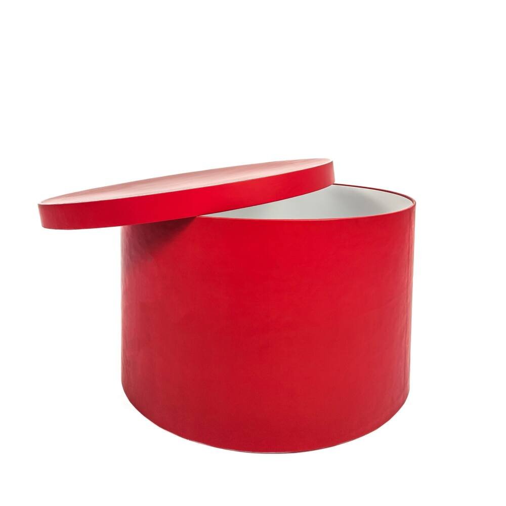 Flower Round red box with lid 28 Dia
