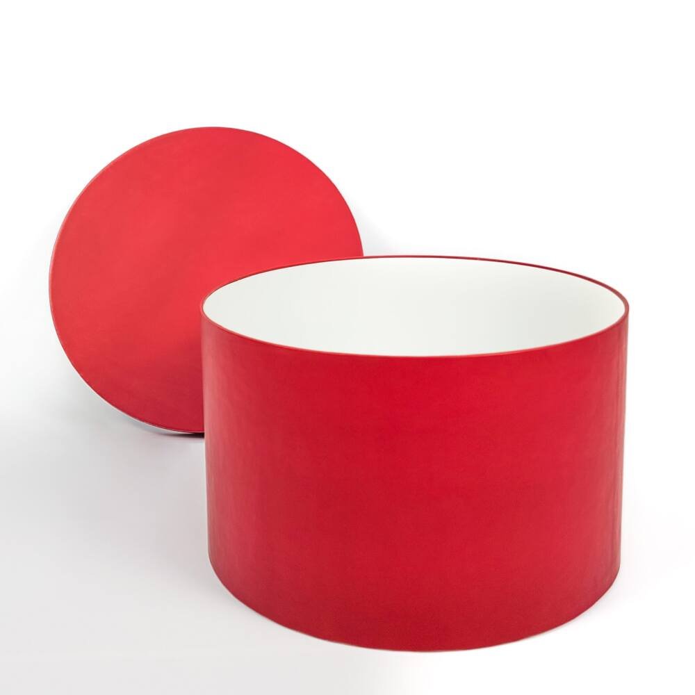 Flower Round red box with lid 40 Dia