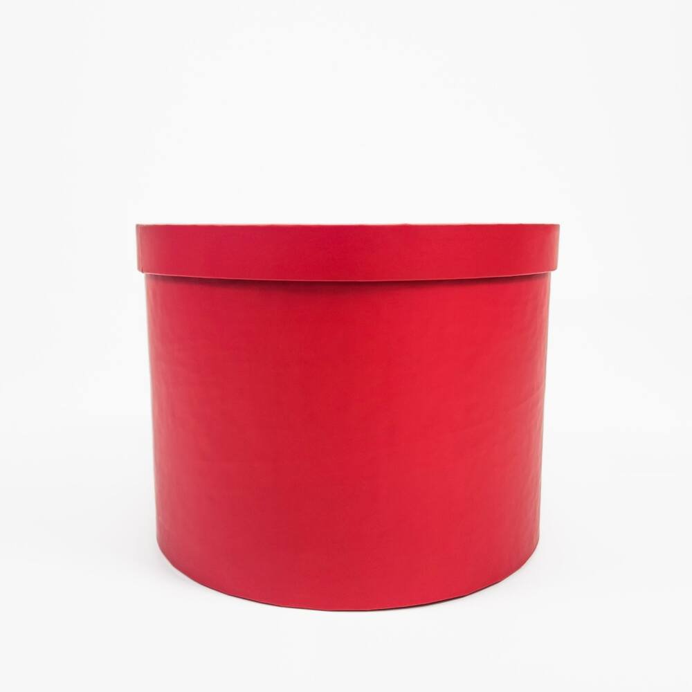 Flower Round red box with lid 25 Dia