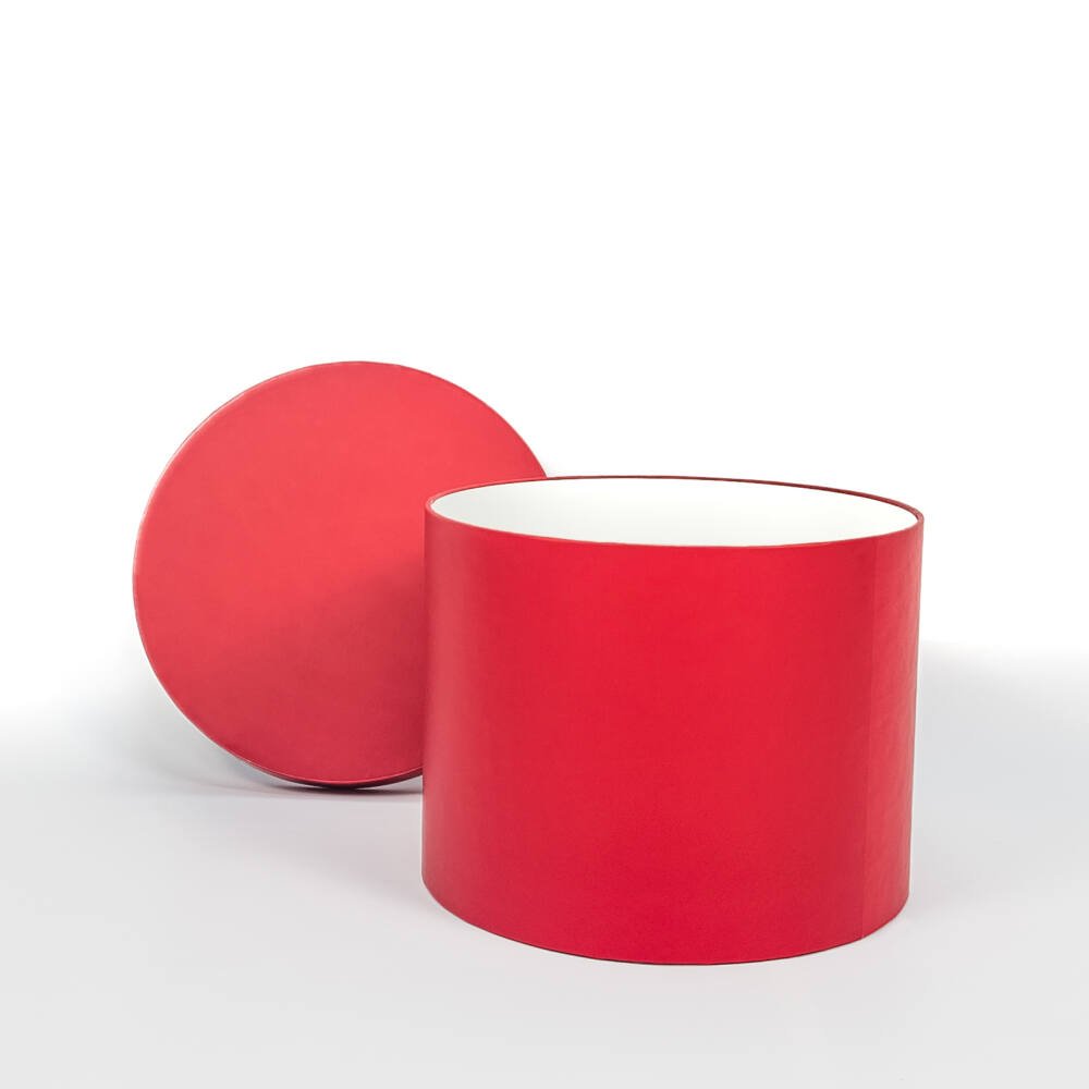 Flower Round red box with lid 20 dia