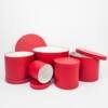 Round Box - Red Color - 5 Sizes - Minimum Qty 10 6 Red Round boxes for flowers and gifting, with lid. Available in 5 different sizes. Round Boxes For Gifts