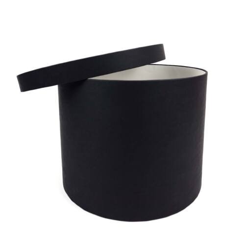 Round Box - Black Color - 5 Sizes - Minimum Qty 10 3 Flower Round black box with lid 28 dia
