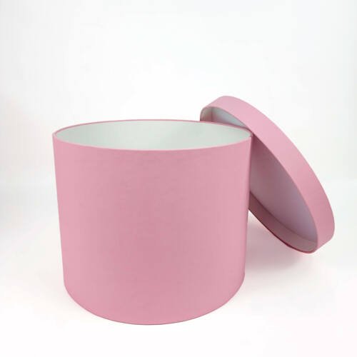 Round Box - Pink Color - 5 Sizes - Minimum Qty 10 3 Flower Round pink box with lid 25 dia