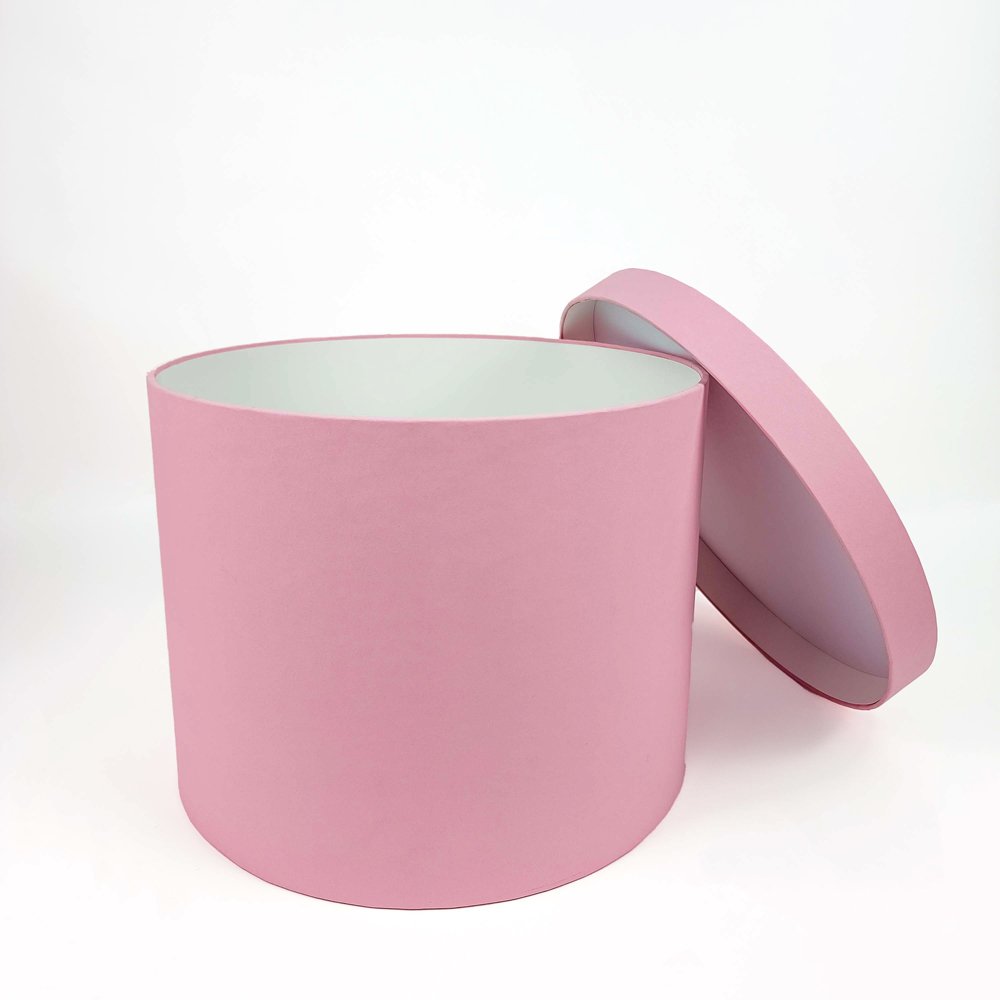 Flower Round pink box with lid 25 dia Flower Round pink box with lid 25 dia