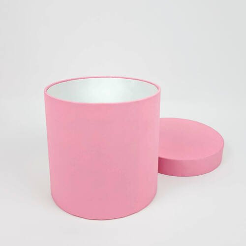 Round Box - Pink Color - 5 Sizes - Minimum Qty 10 2 Flower Round pink box with lid 15 dia