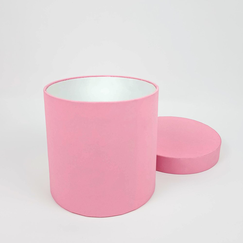 Flower Round pink box with lid 15 dia Flower Round pink box with lid 15 dia